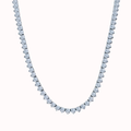 Rhodium Plated 925 Sterling Silver Round Clear 4.8mm 18 inches Tennis Necklace