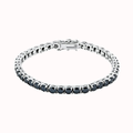 Silver 925 Rhodium Plated Black Onyx Bracelet