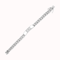 Rhodium-Plated 925 Silver Miami Cuban ID Bracelet – 12.6mm